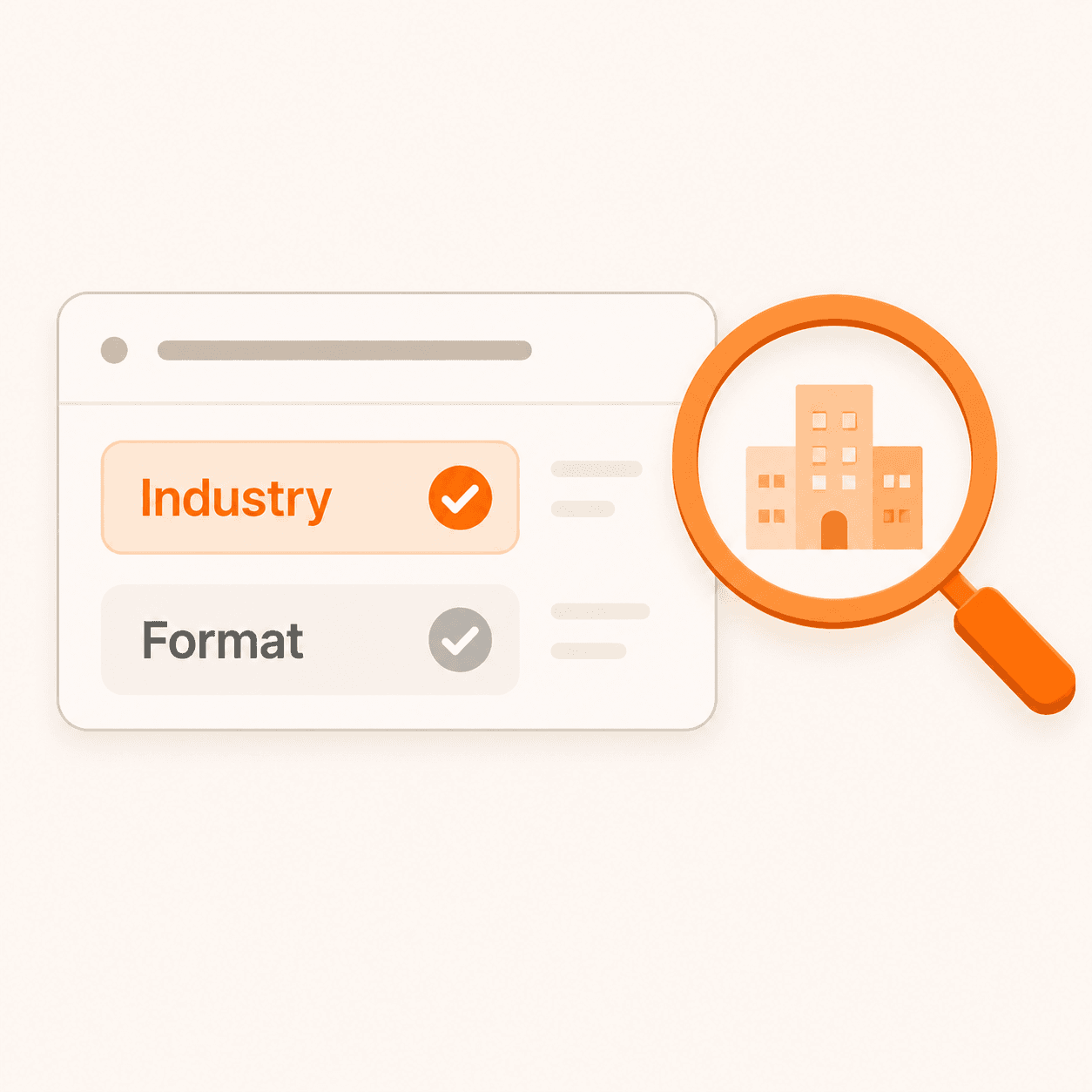 Works out your industry and the right format on its own