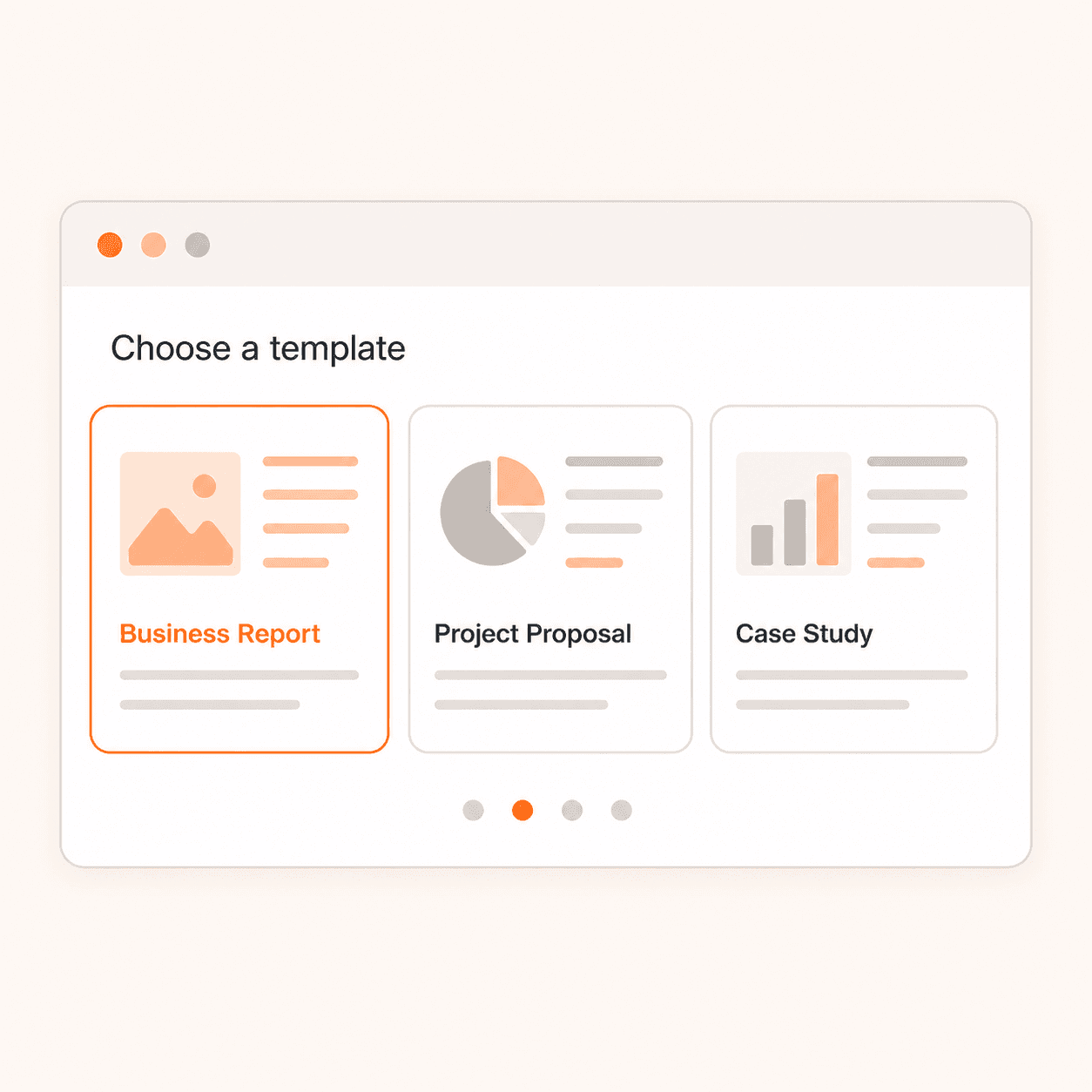 Pick from curated templates matched to your industry
